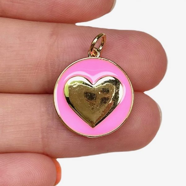 DIJE DE CORAZÓN ESMALTADO