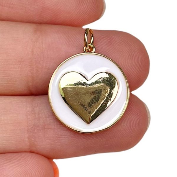 DIJE DE CORAZÓN ESMALTADO