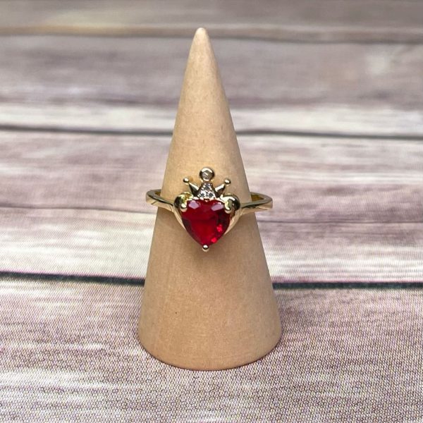 ANILLO DE CORAZÓN ROJO
