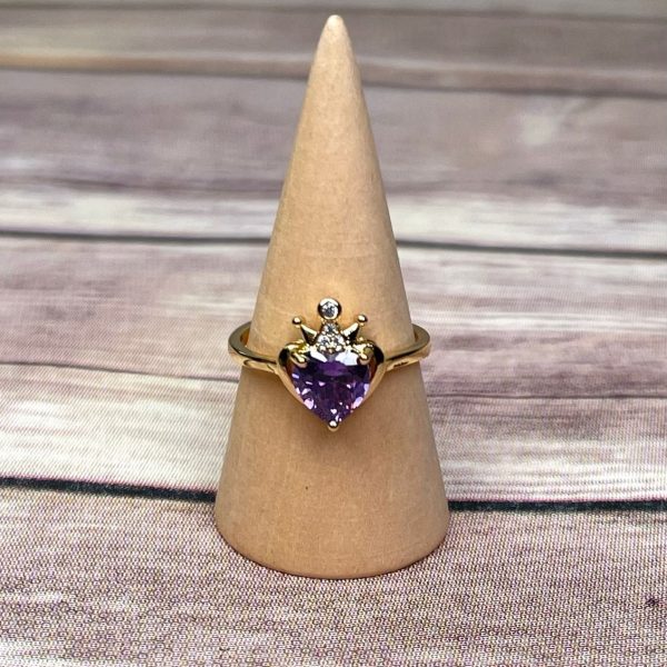 ANILLO CORAZÓN MORADO