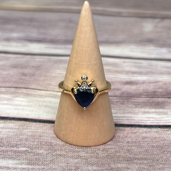ANILLO DE CORAZÓN AZUL