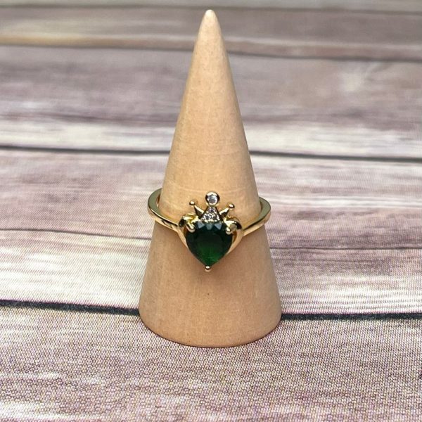 ANILLO DE CORAZÓN VERDE