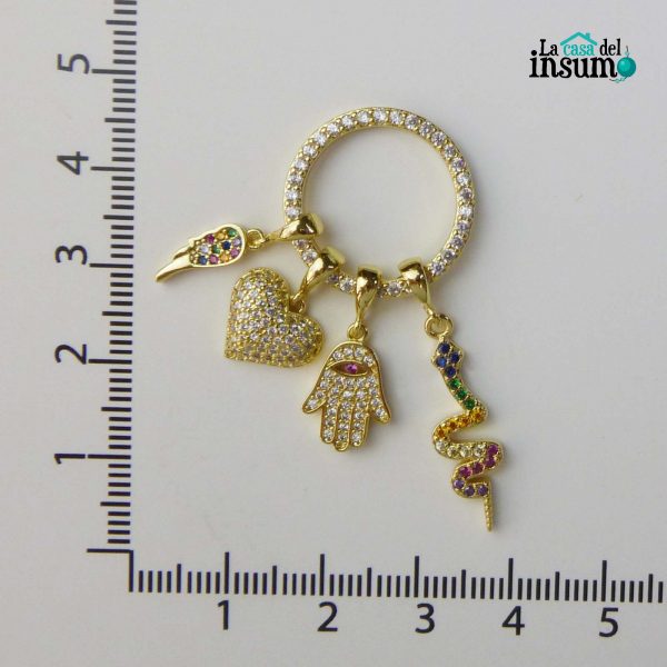 DIJE ARGOLLA CON MINI DIJES