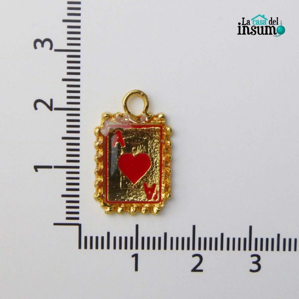 DIJE CARTA CORAZON ROJO