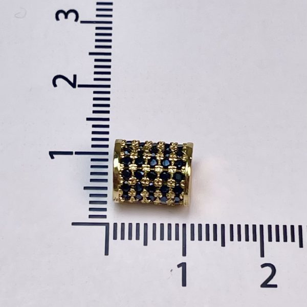 DIJE DORADO CON MICROCIRCON NEGRO