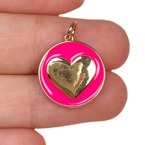 DIJE DE CORAZÓN ESMALTADO
