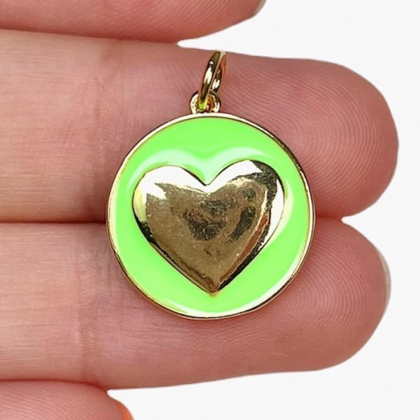 DIJE DE CORAZÓN ESMALTADO