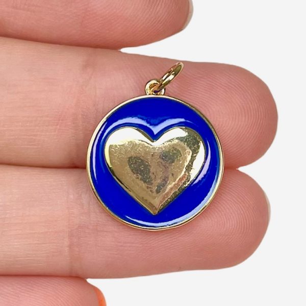 DIJE DE CORAZÓN ESMALTADO
