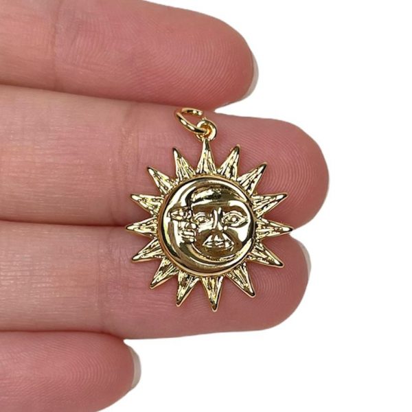 DIJE DE SOL CON LUNA