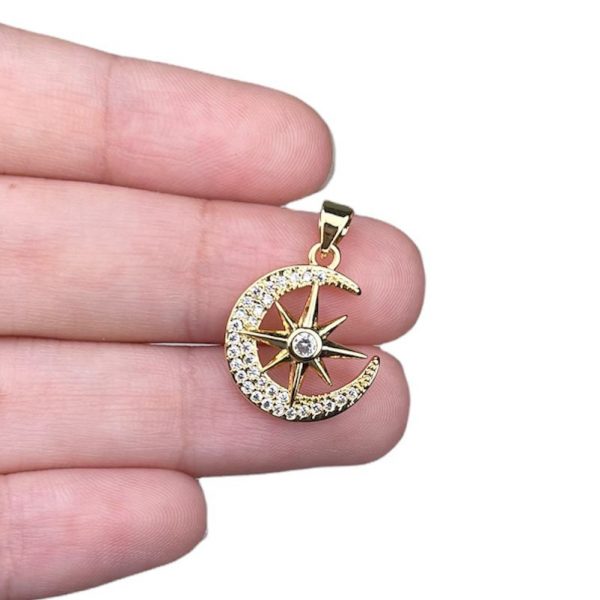 DIJE DE LUNA Y ESTRELLA