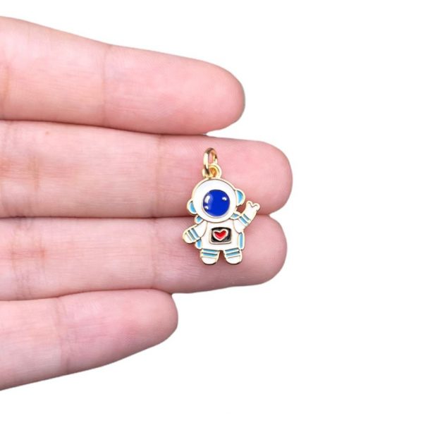 DIJE DE ASTRONAUTA ESMALTADO