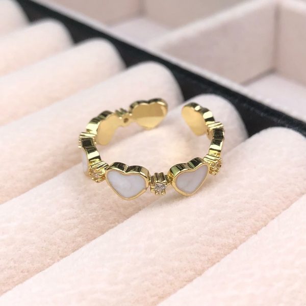 ANILLO DE CORAZON ESMALTADO