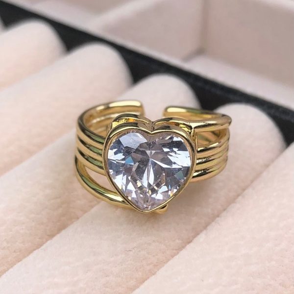 ANILLO DE CORAZON - BLANCO