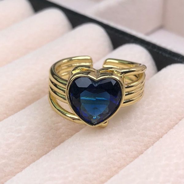 ANILLO DE CORAZON - AZUL