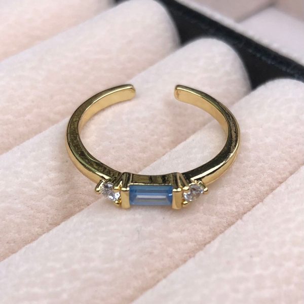 ANILLO DE CIRCON - CELESTE