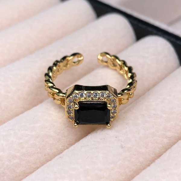 ANILLO DE CIRCON - NEGRO