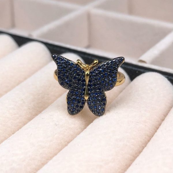 ANILLO DE MARIPOSA - AZUL