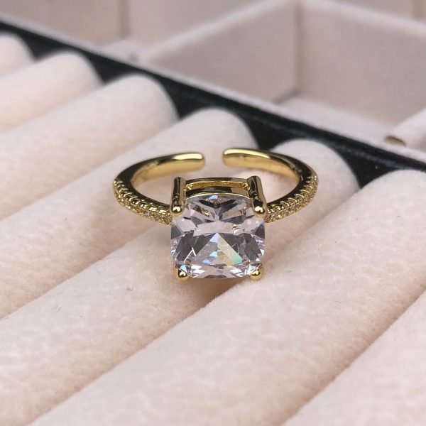 ANILLO DE CRISTAL GRANDE - BLANCO