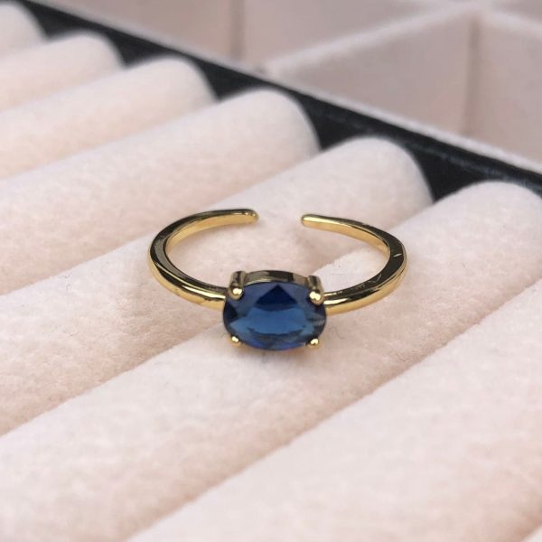 ANILLO CRISTAL AZUL
