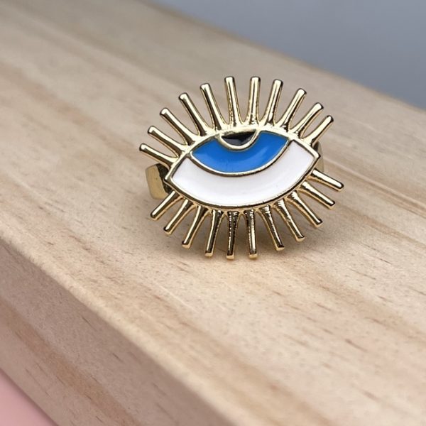 ANILLO DE OJO TURCO - CELESTE