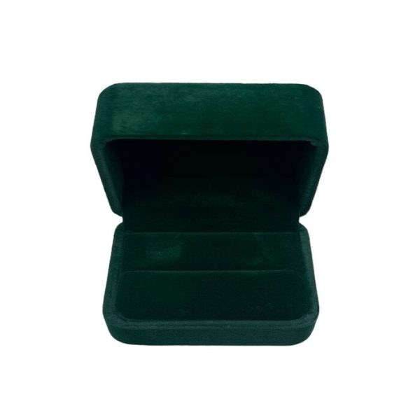 CAJA DE GAMUZA CREMA - DOBLE ANILLO
