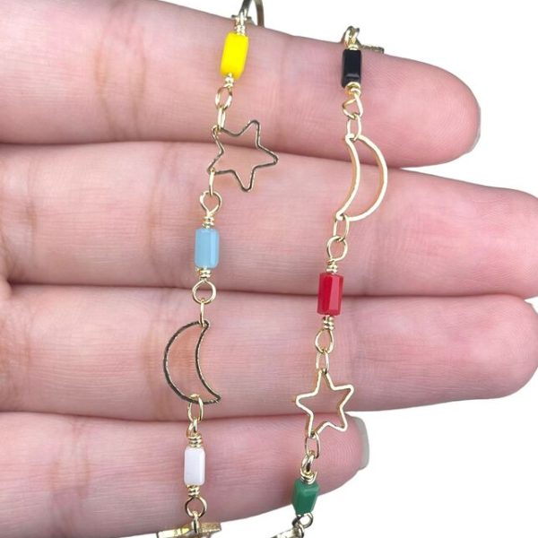 CADENA CON ESTRELLAS Y LUNAS 107