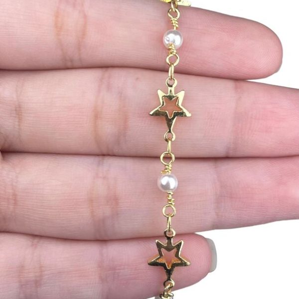 CADENA DE ESTRELLA CON PERLITAS 189